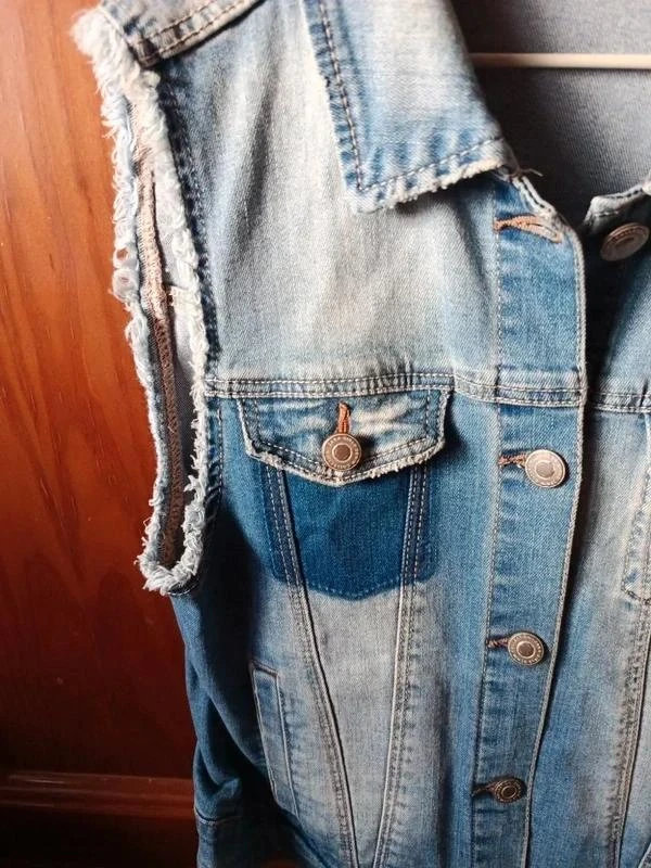 Fringed Denim Vest Zara Girls Size 13-14 years – photo 6
